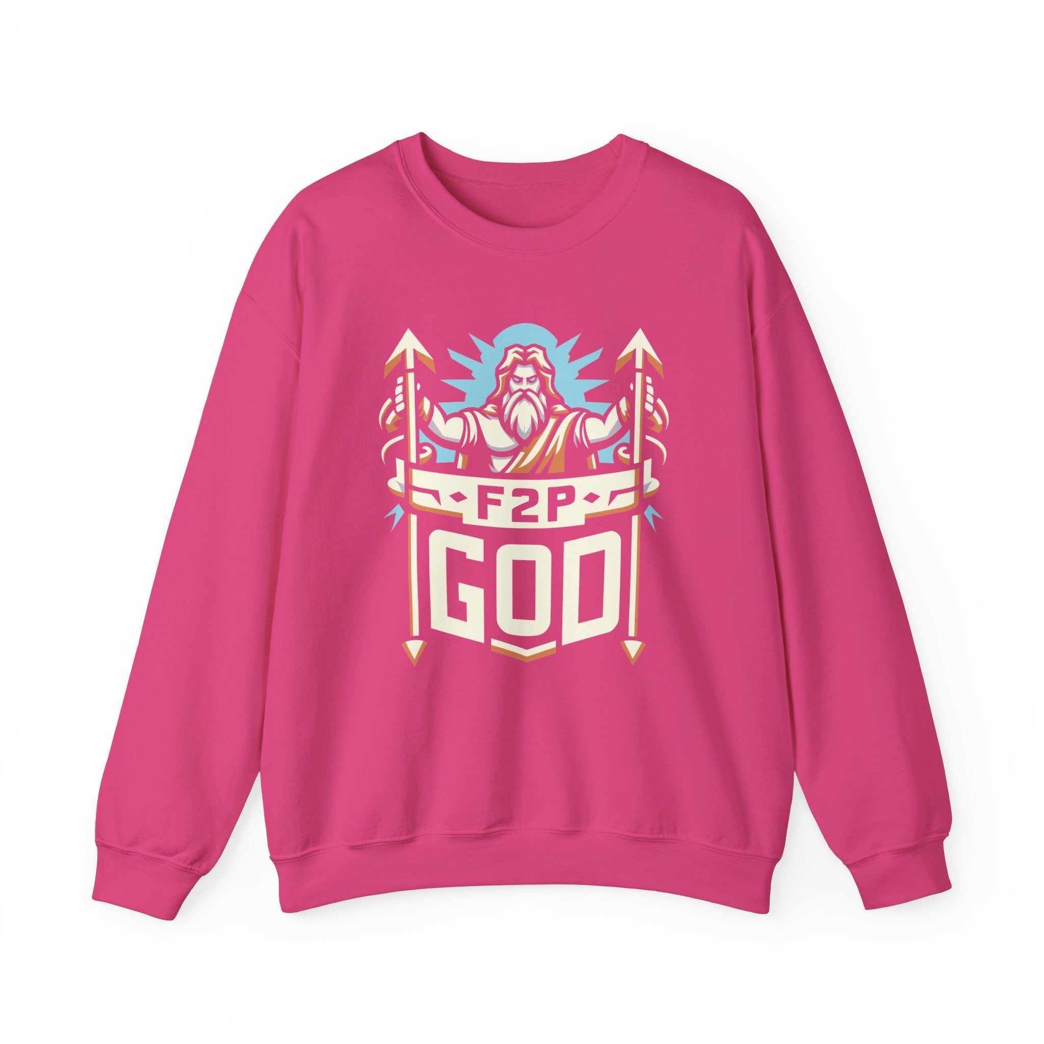 Unisex F2P God Sweatshirt S Heliconia 