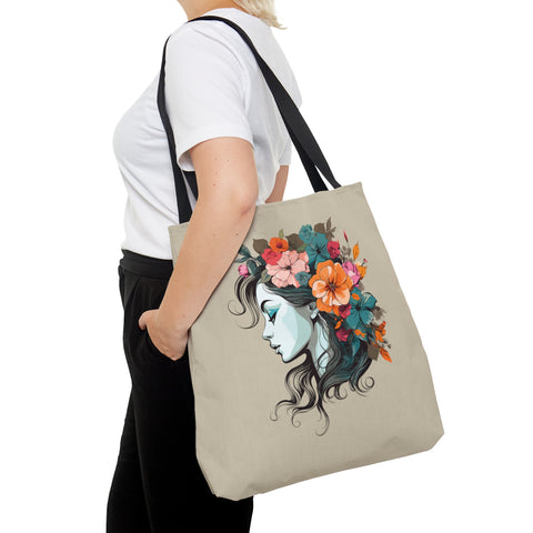 Flower Woman Tote Bag   