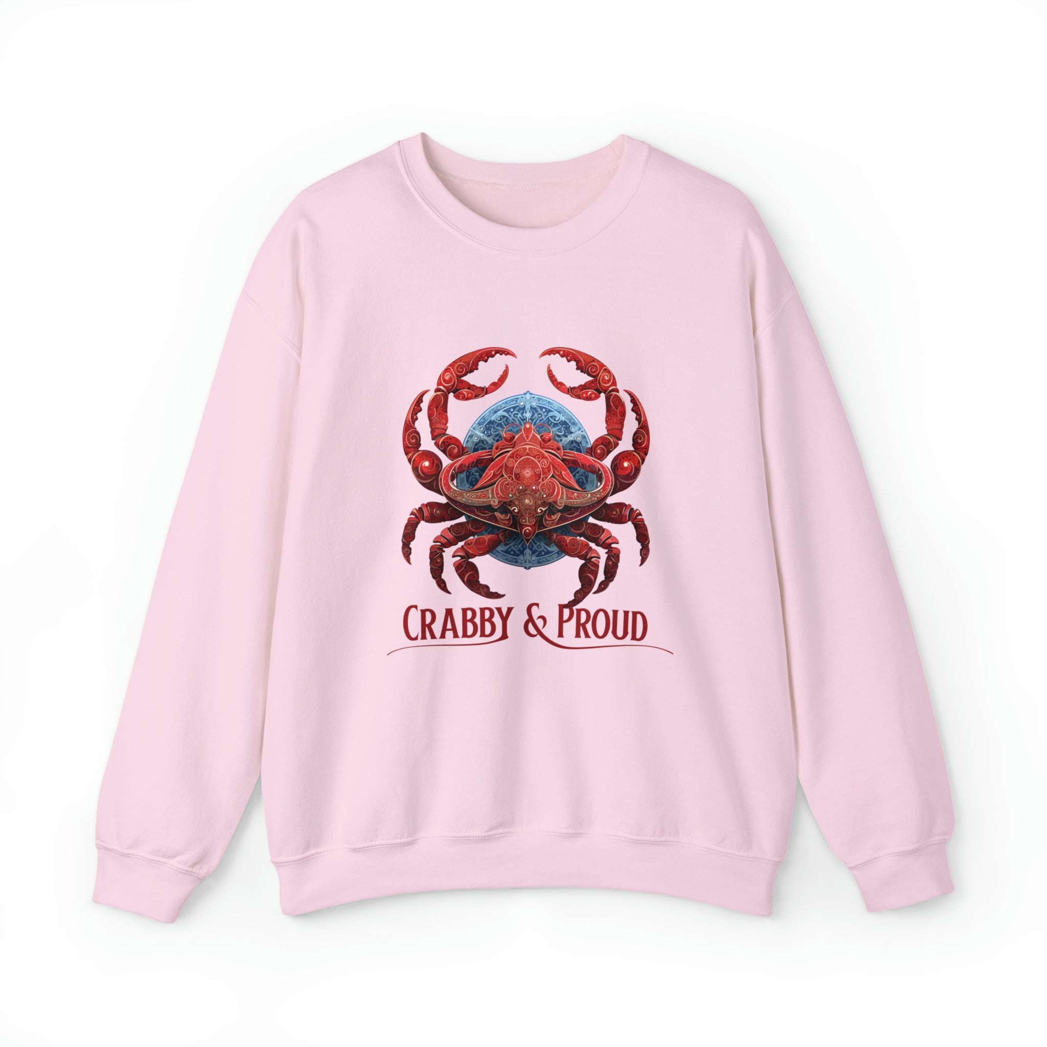 Unisex Cancer Crab Sweatshirt S Light Pink 