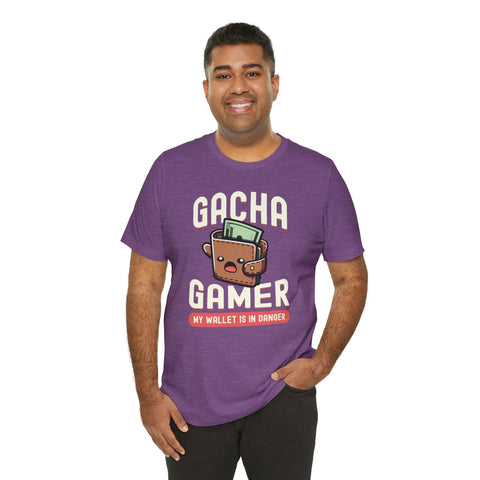 Unisex Gacha Gamer My Wallet is in Trouble T Shirt   