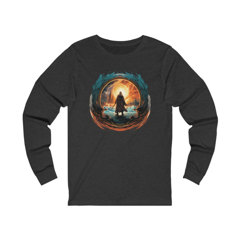 Unisex Wizard Portal Long Sleeve T Shirt S Dark Grey Heather 