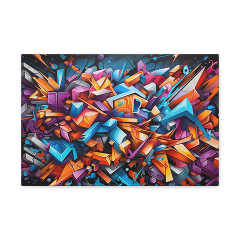 Abstract Graffiti Wall Art 18″ x 12″ 1.25" 