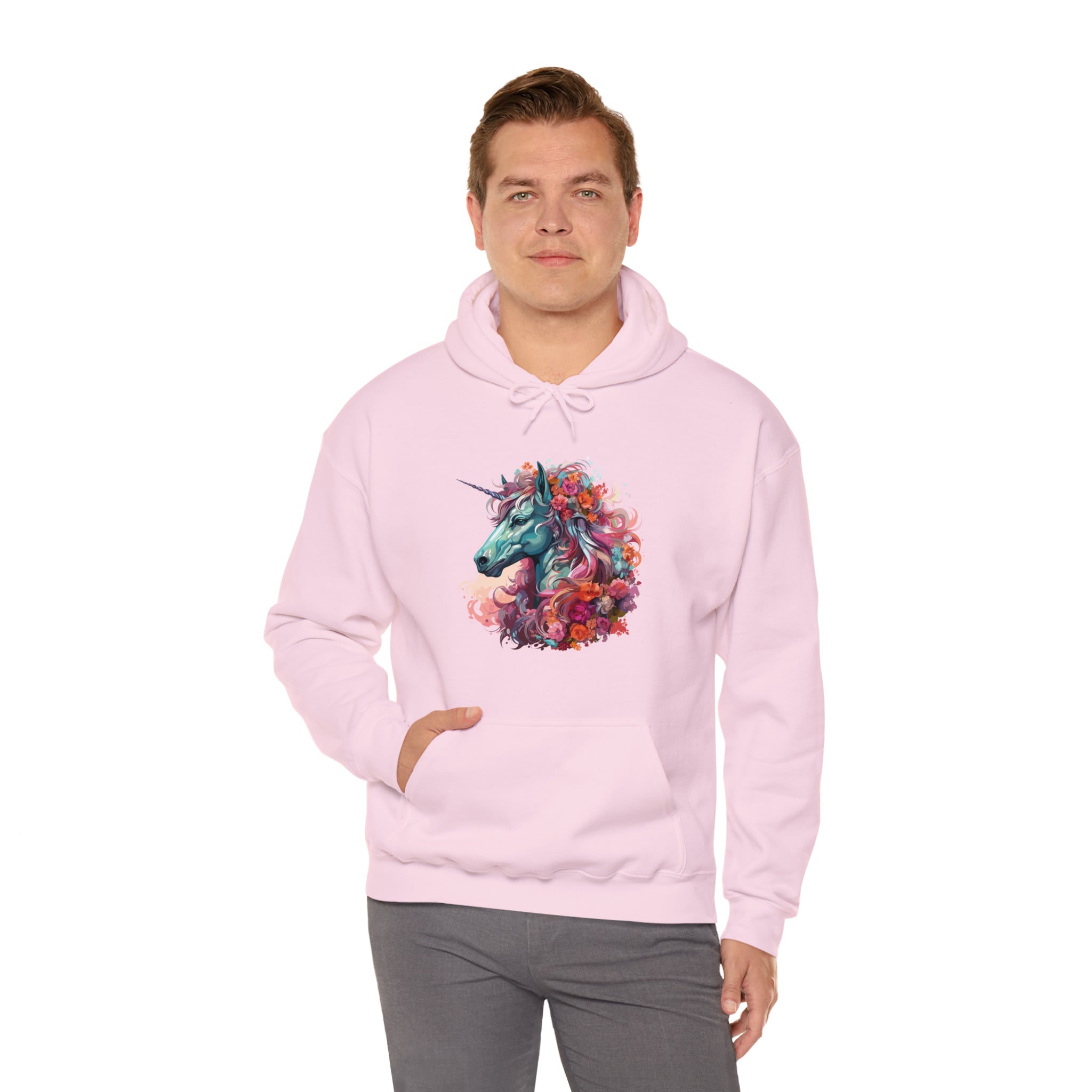 Unisex Unicorn Flowers Hoodie   