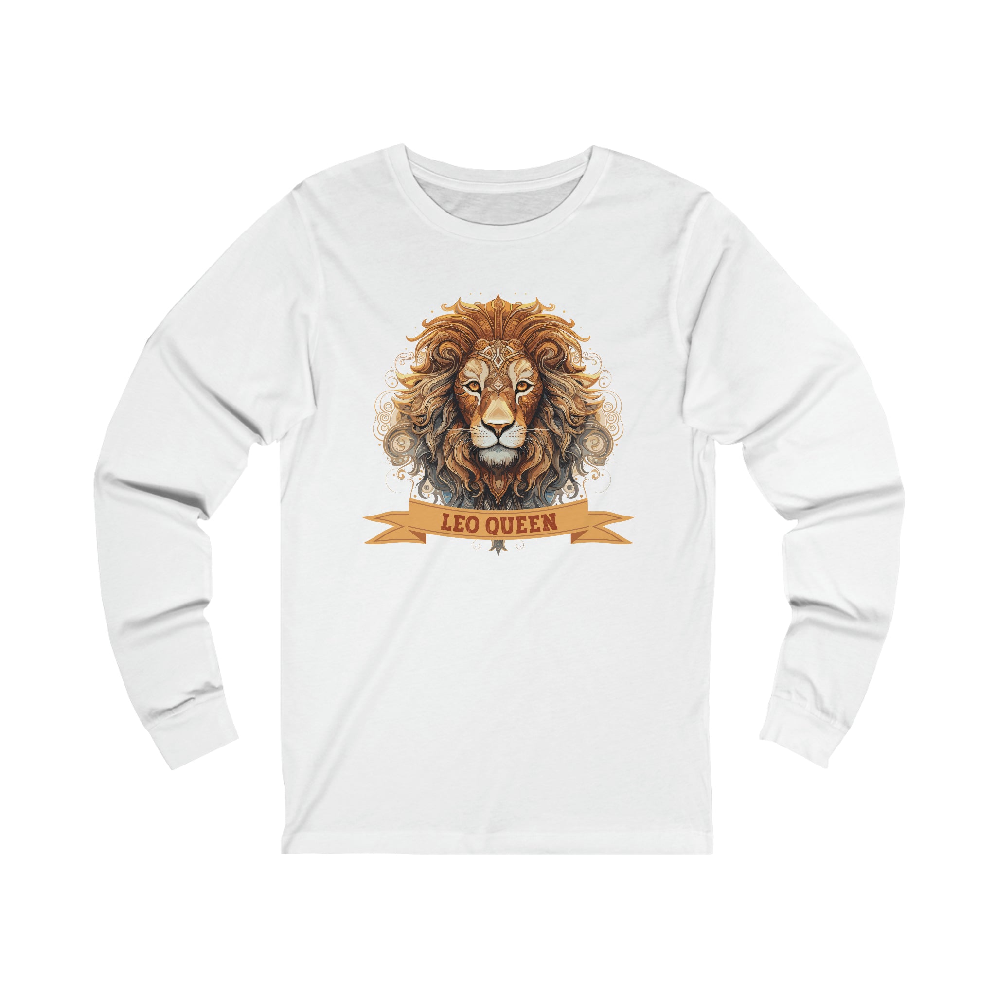 Womens Leo Queen Long Sleeve T Shirt S White 