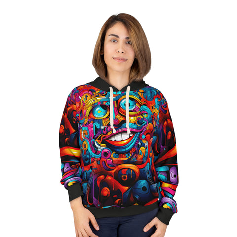 Unisex Abstract Art Face All Over Print Hoodie   