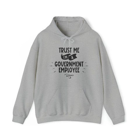 Unisex Trust Me I'm a Government Employee Hoodie Sport Grey S 