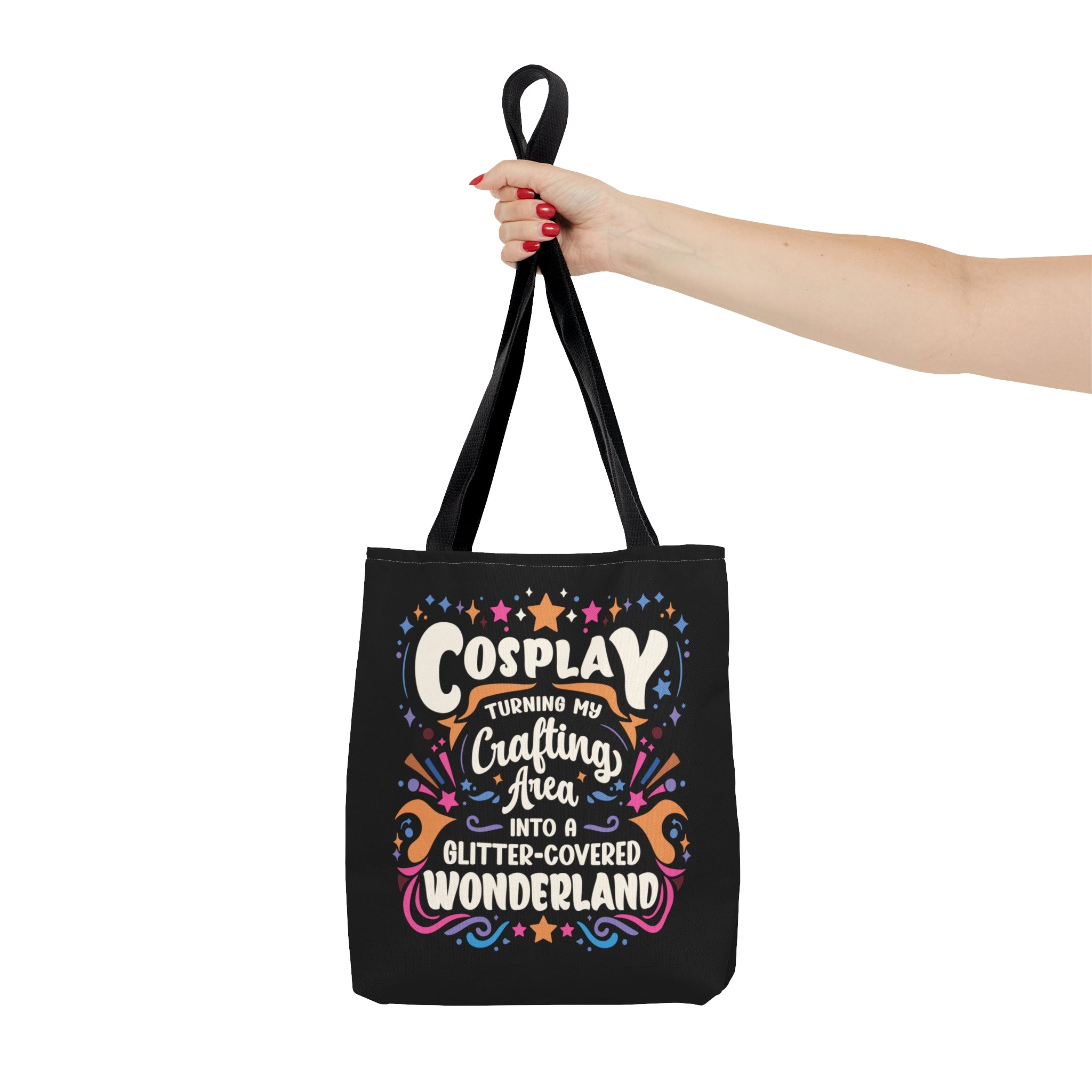 Cosplay Glitter-Covered Wonderland Tote Bag   