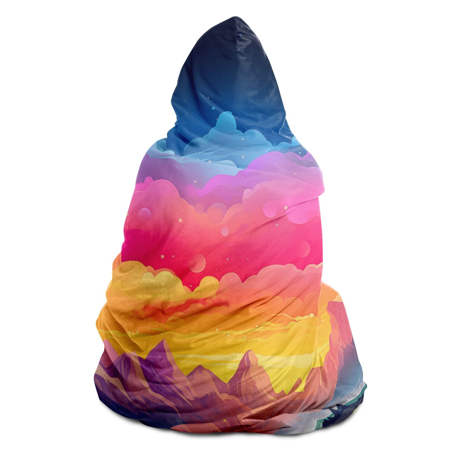 Dreamy Mountainscape Hooded Blanket   