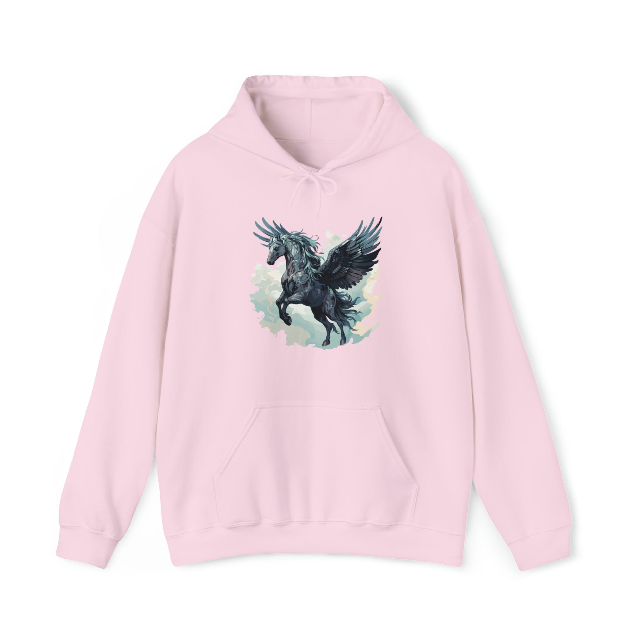 Unisex Majestic Pegasus Hoodie Light Pink S 