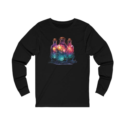 Unisex Dark Magic Bottles Long Sleeve T Shirt S Black 