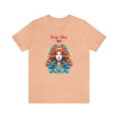 Unisex Virgo Vibes T Shirt Heather Peach S 