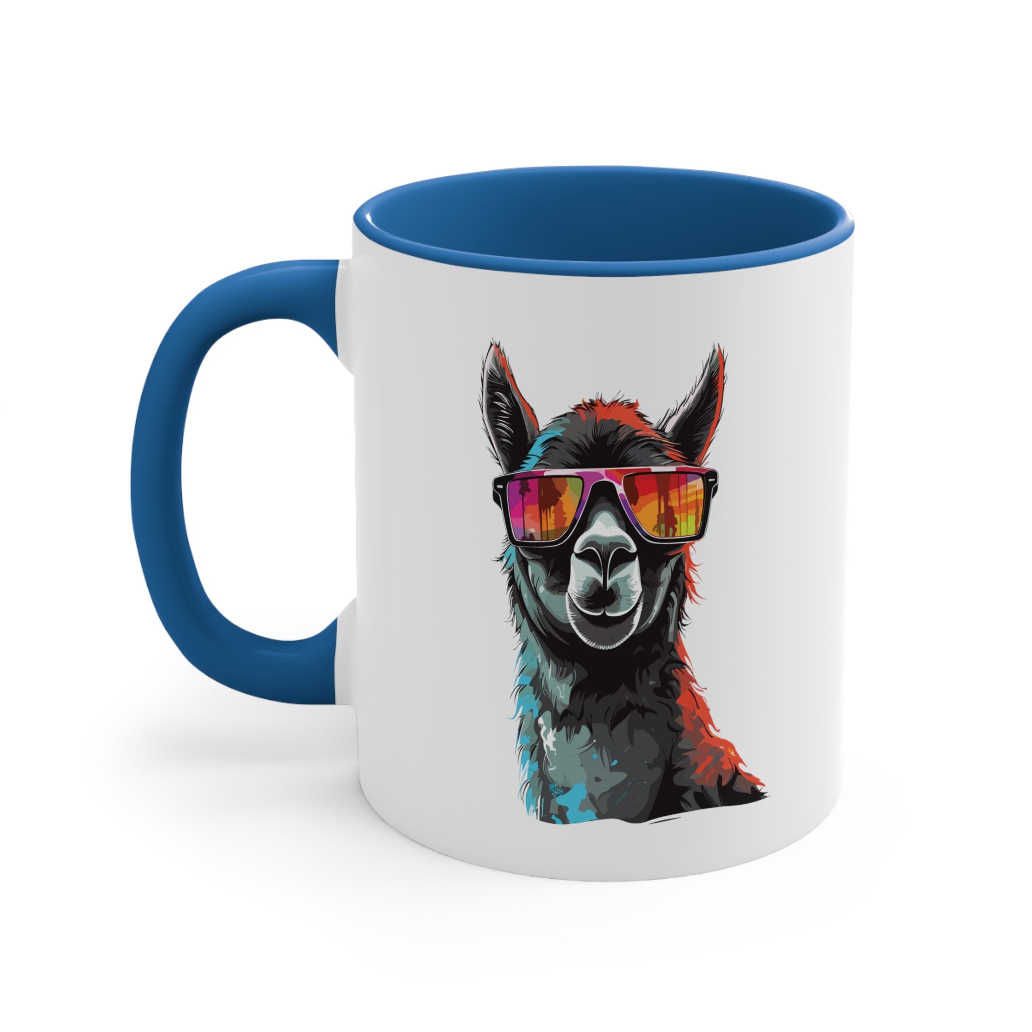 11oz Black Llama Sunglasses Coffee Mug   