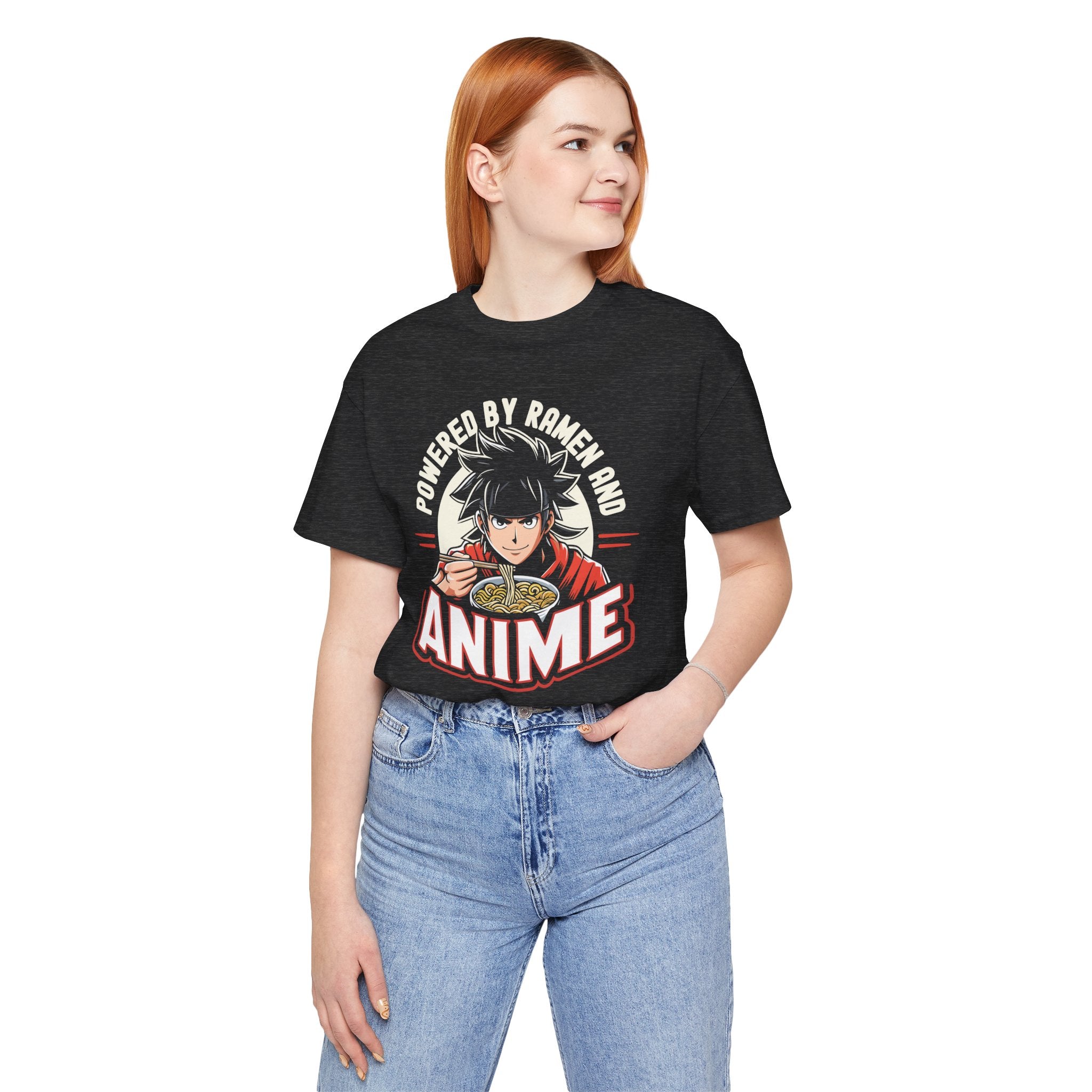 Unisex Powered by Ramen and Anime T Shirt   