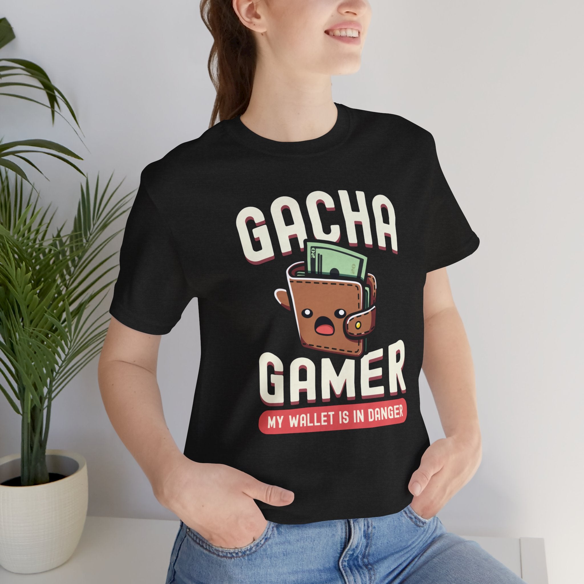 Unisex Gacha Gamer My Wallet is in Trouble T Shirt   