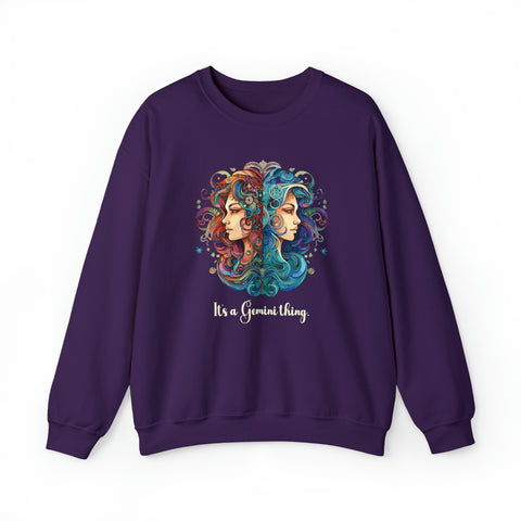 Unisex It's a Gemini Thing Sweatshirt S Purple 