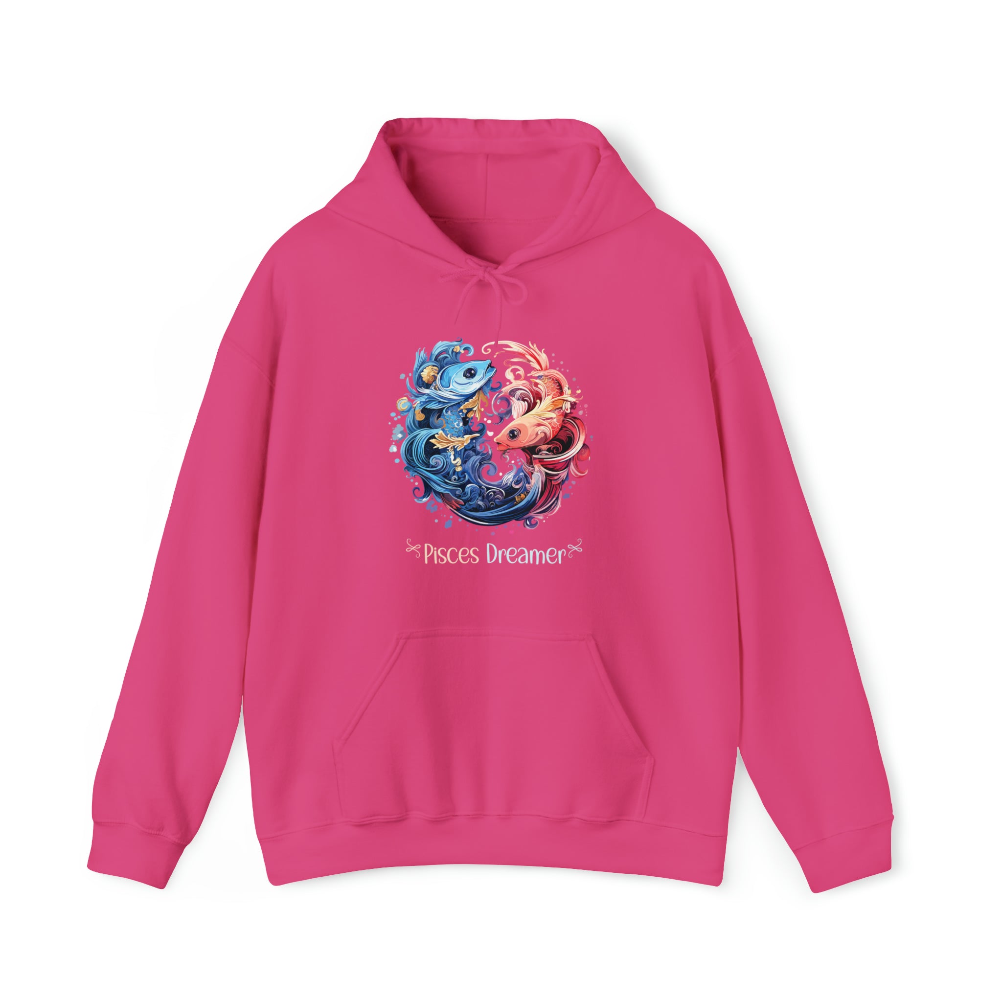 Unisex Pisces Dreamer Hoodie Heliconia S 