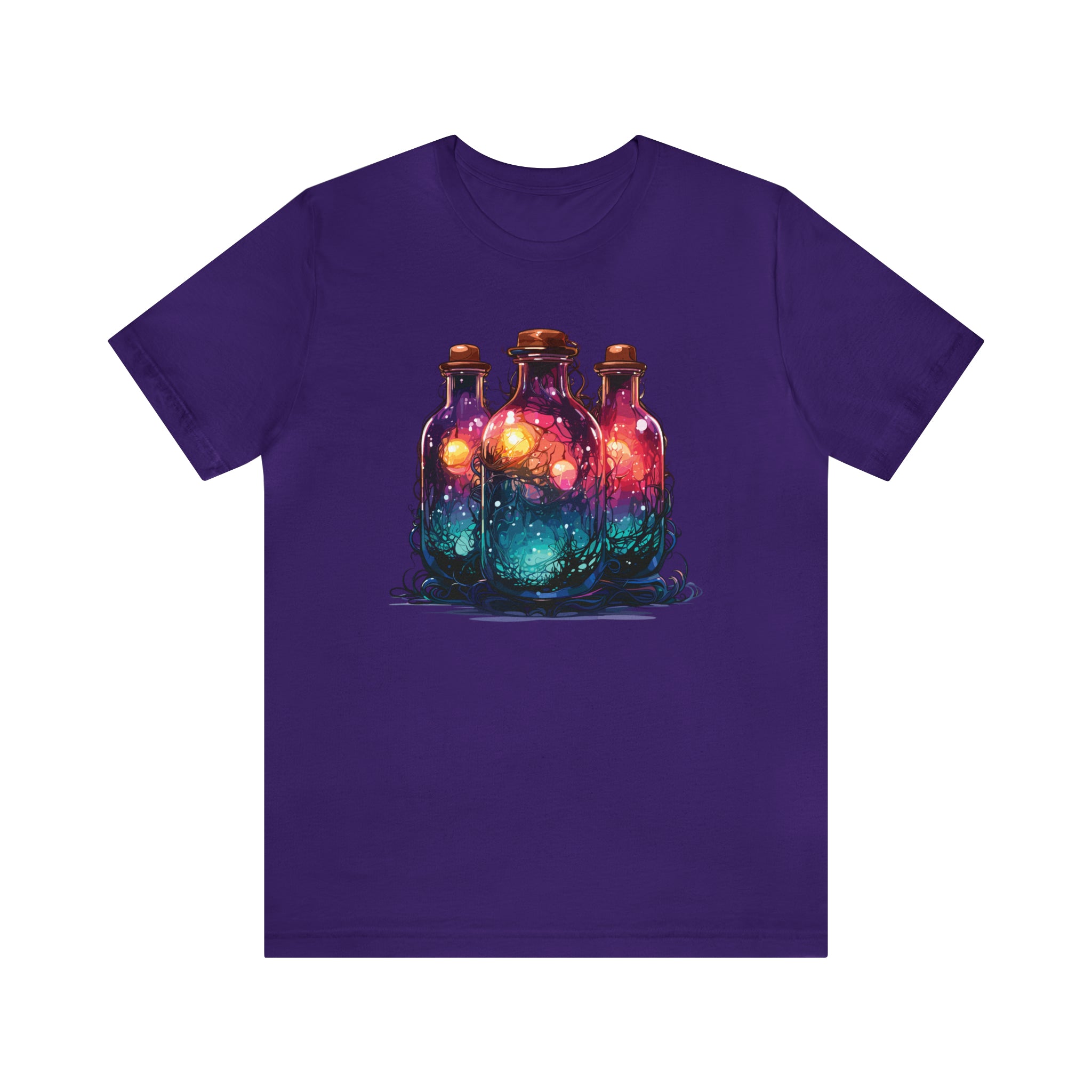 Unisex Dark Magic Bottles T Shirt Team Purple S 