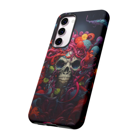 Psychedelic Skull & Tentacles Phone Case   