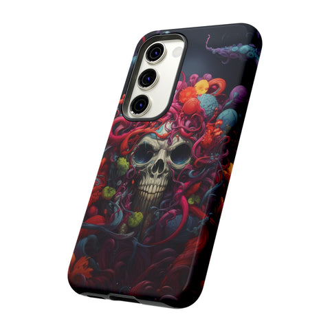 Psychedelic Skull & Tentacles Phone Case   