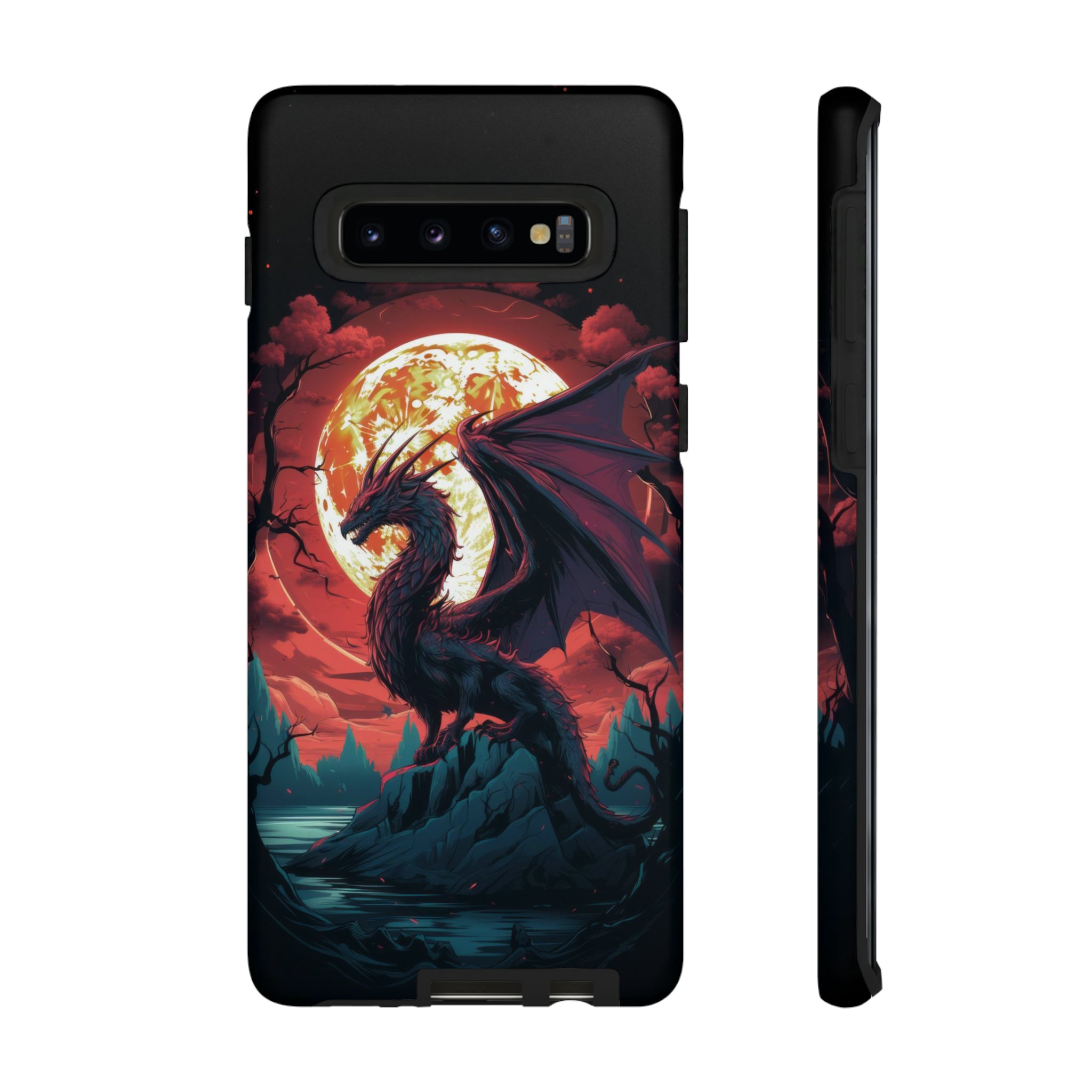 Dragon Fiery Moonlight Phone Case Samsung Galaxy S10 Matte 