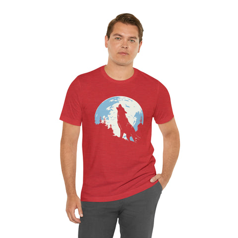 Unisex Howling Wolf T Shirt   