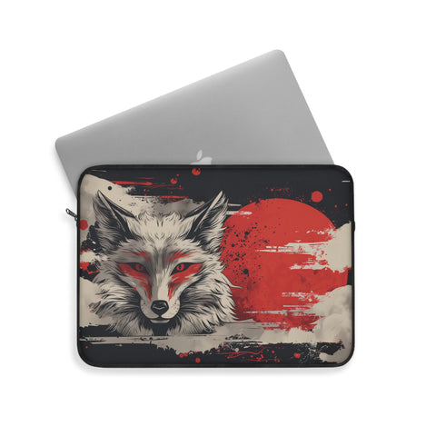 Red Moon Wolf Laptop Sleeve   