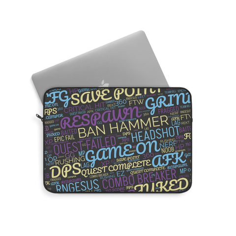 Gaming Words Laptop Sleeve   