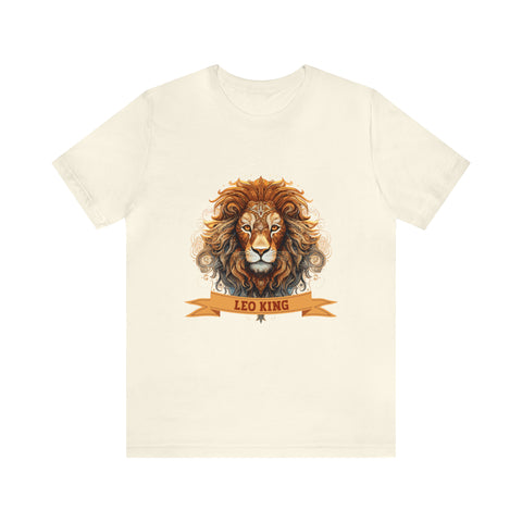 Mens Leo King T Shirt Natural S 