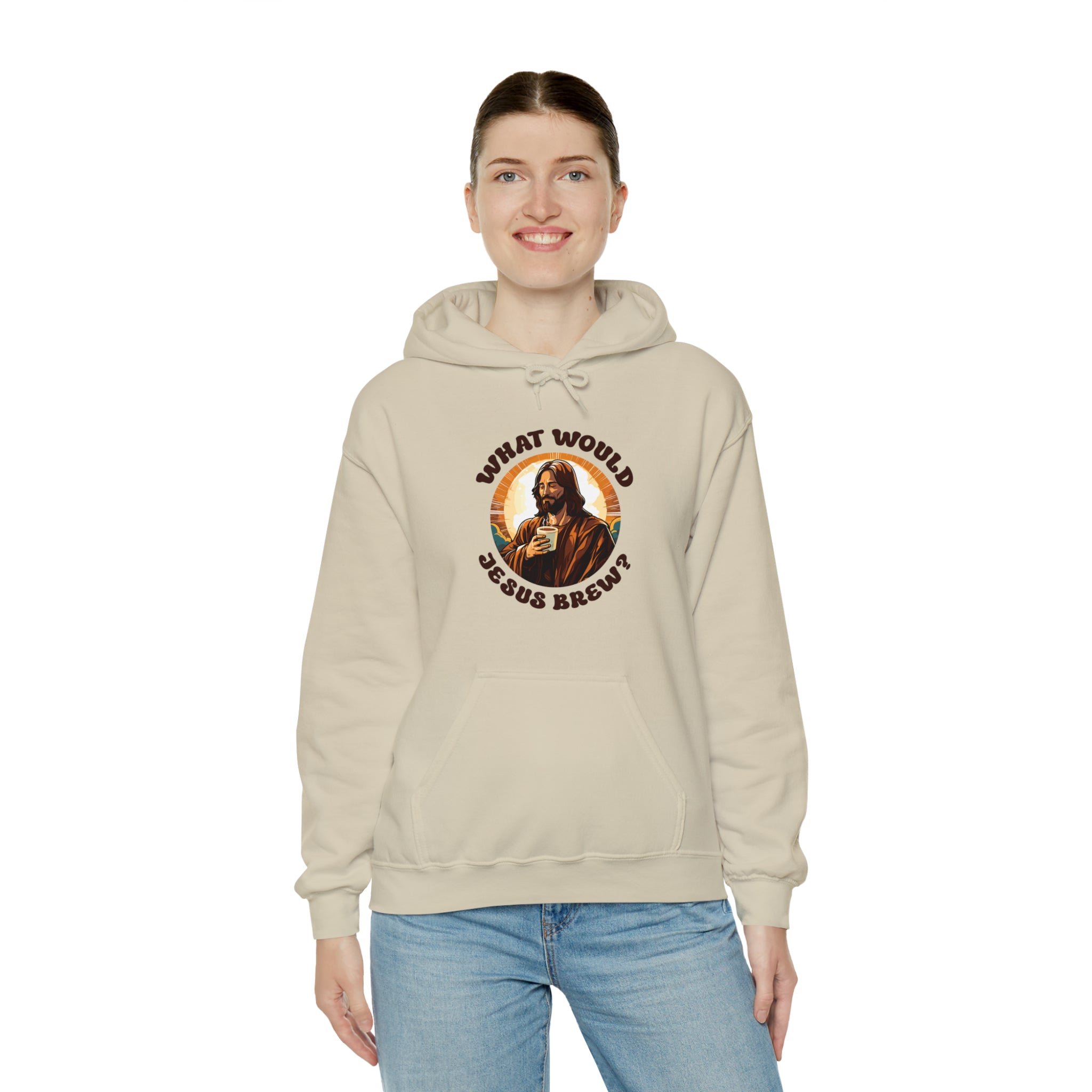 Unisex What Would Jesus Brew Coffee Hoodie   