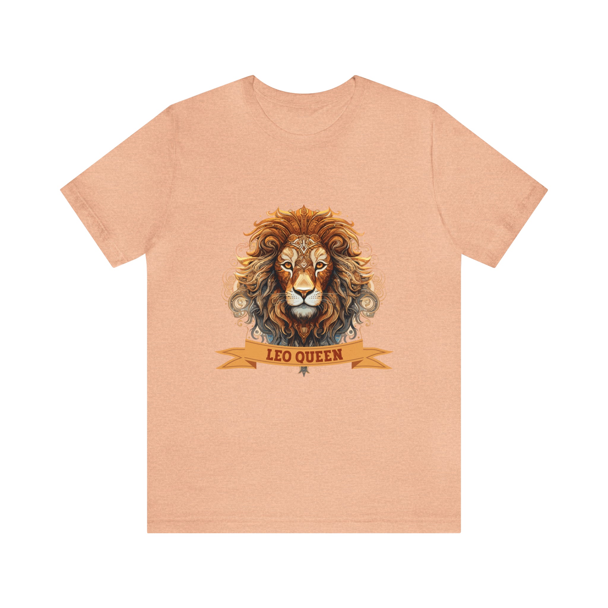 Womens Leo Queen T Shirt Heather Peach S 