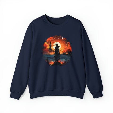 Unisex Witch Silhouette Sweatshirt S Navy 