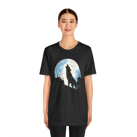 Unisex Howling Wolf T Shirt   