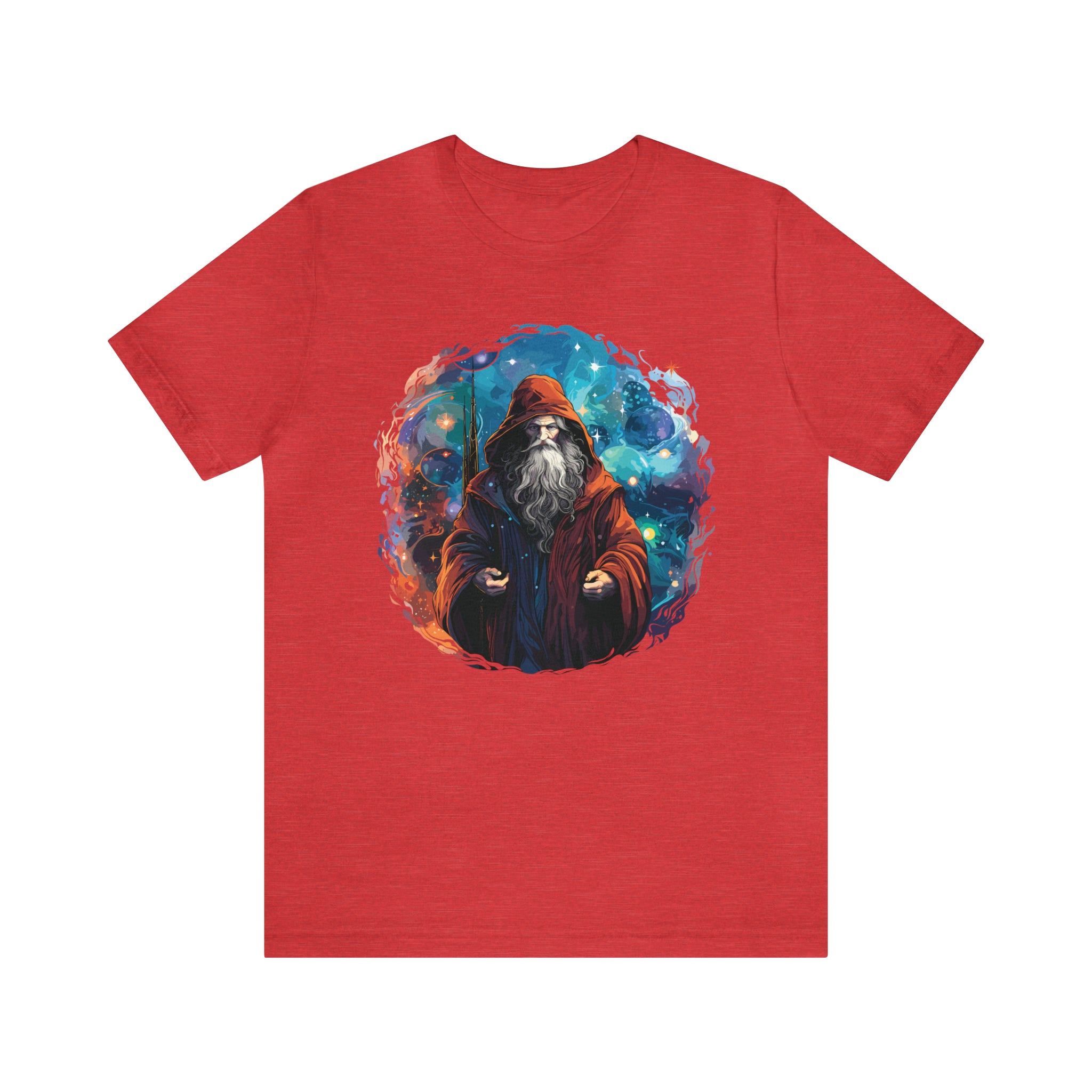 Unisex Galactic Wizard T Shirt Heather Red S 