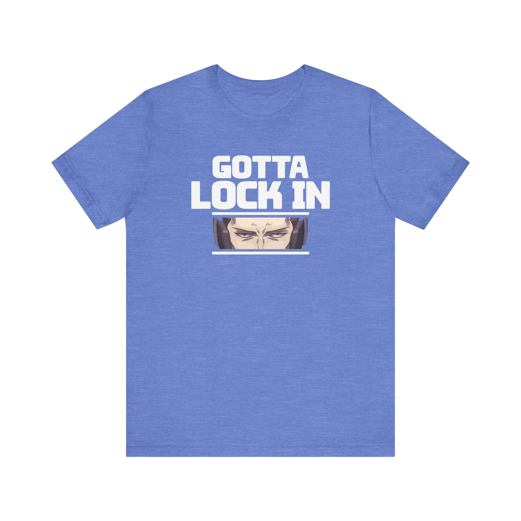 Unisex Gotta Lock In T Shirt Heather Columbia Blue S