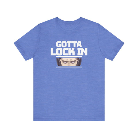 Unisex Gotta Lock In T Shirt Heather Columbia Blue S