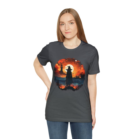 Unisex Witch Silhouette T Shirt   