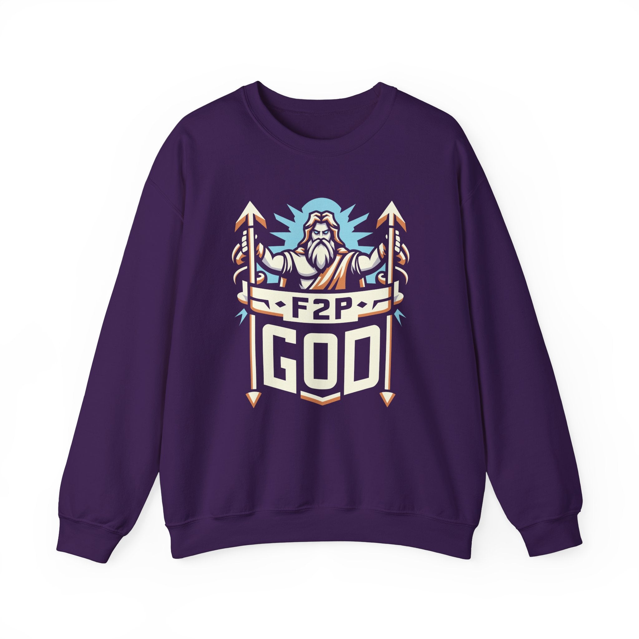 Unisex F2P God Sweatshirt S Purple 