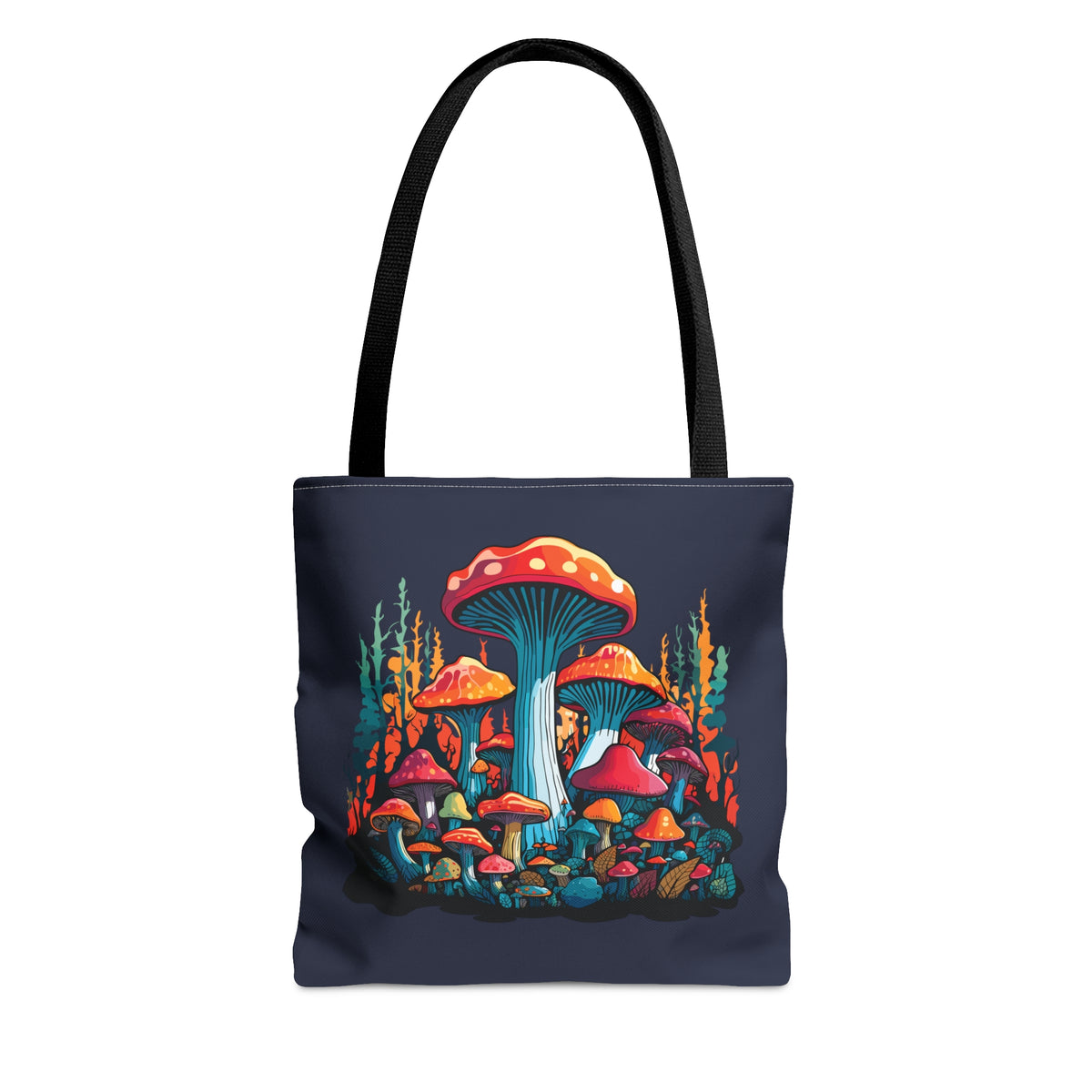 Orange Mushroom Forest Tote Bag Small  