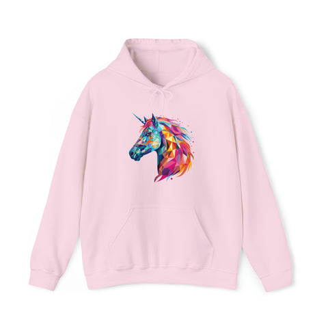 Unisex Crystallized Unicorn Mane Hoodie Light Pink S 