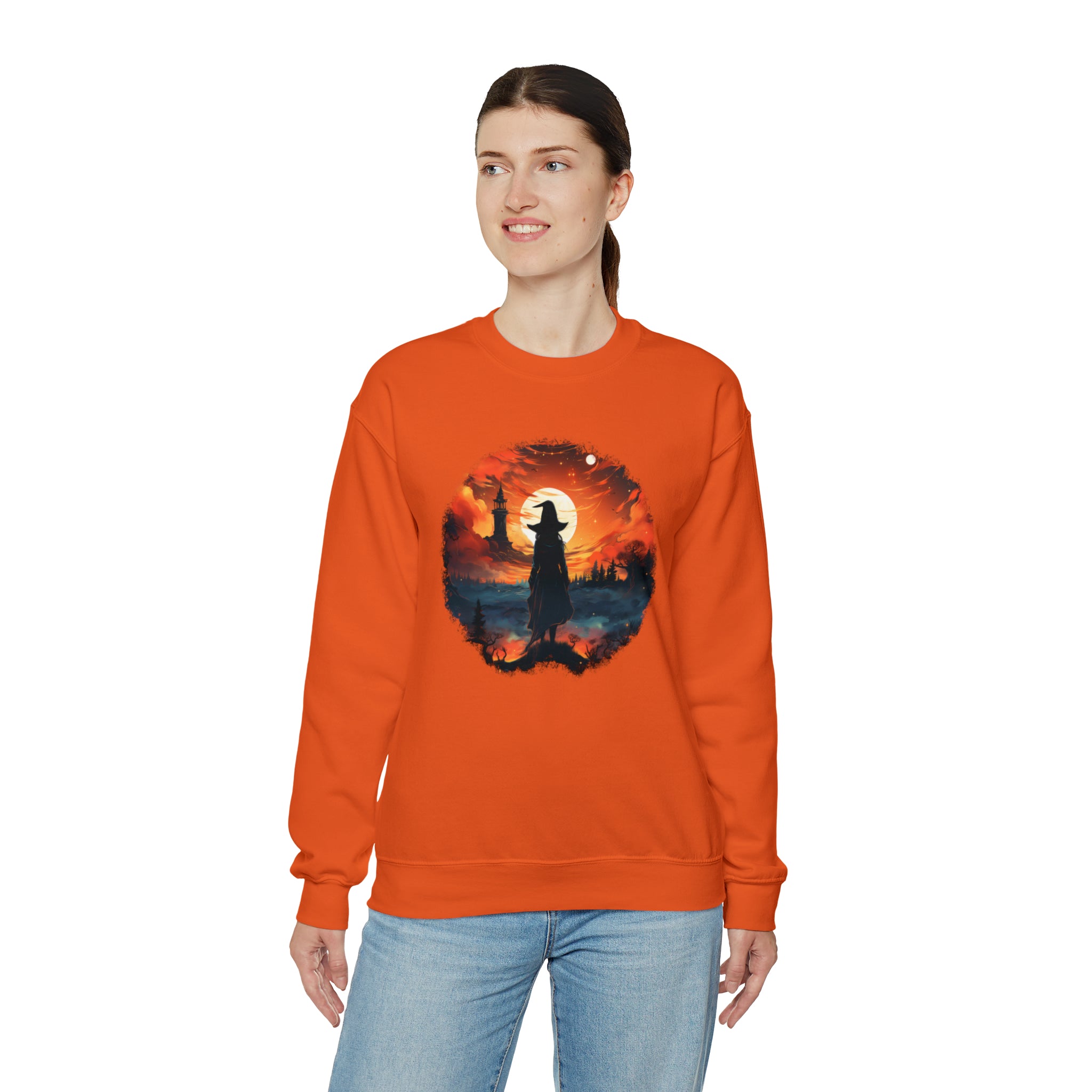 Unisex Witch Silhouette Sweatshirt   