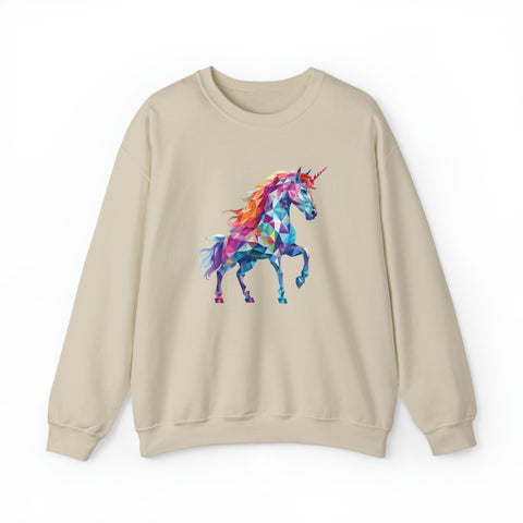 Unisex Crystallized Unicorn Sweatshirt S Sand 