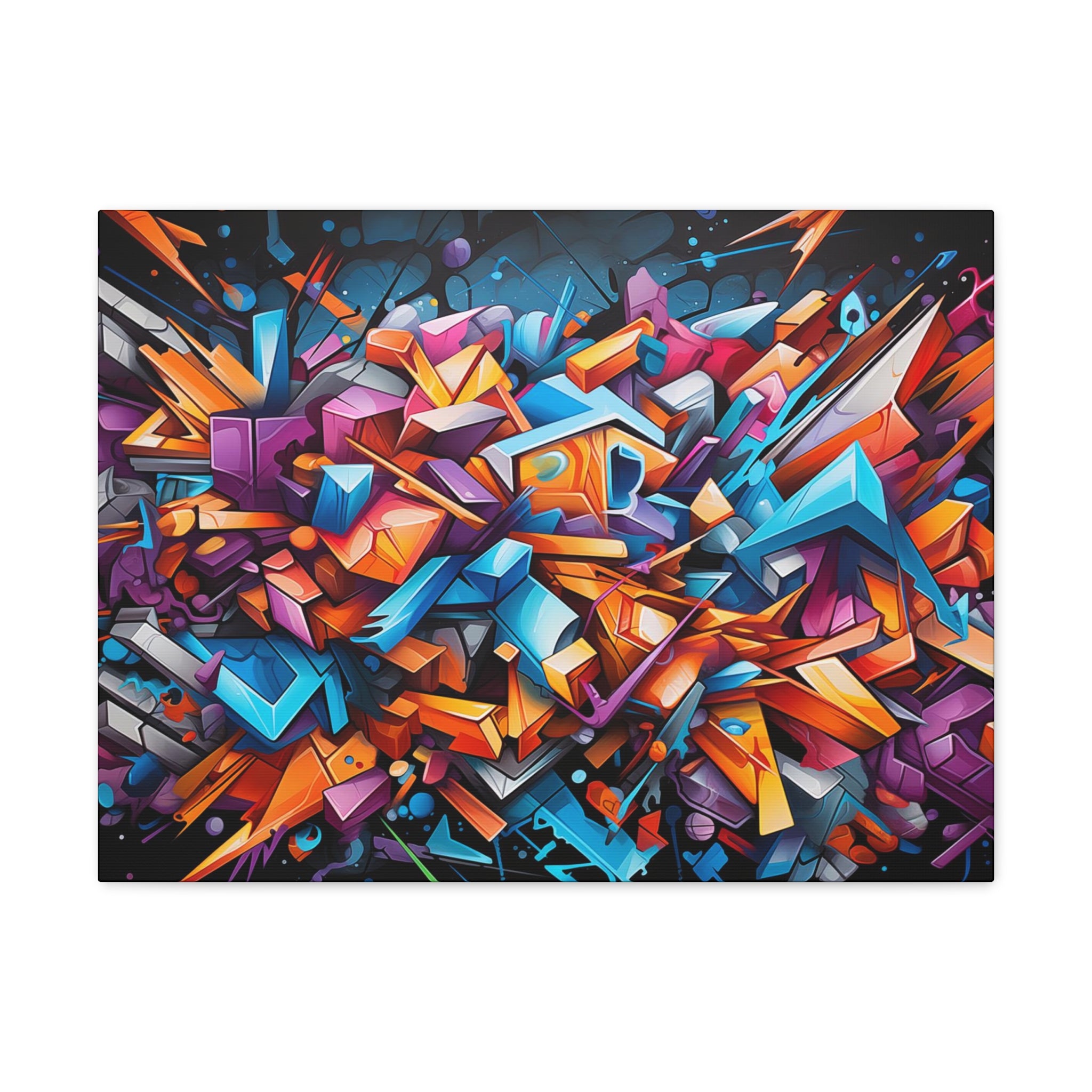 Abstract Graffiti Wall Art 24″ x 18″ 1.25" 