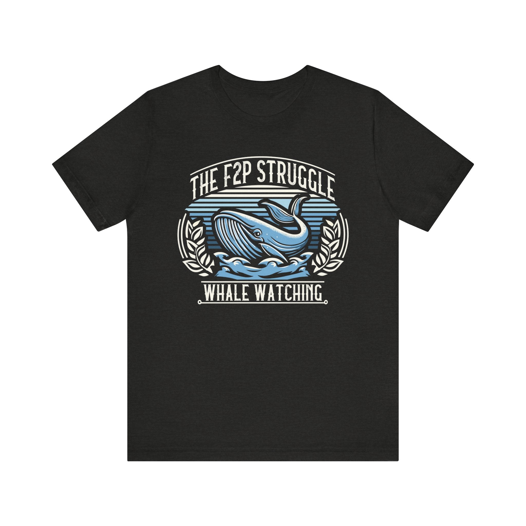 Unisex F2P Struggle Whale Watching T Shirt Black Heather S 