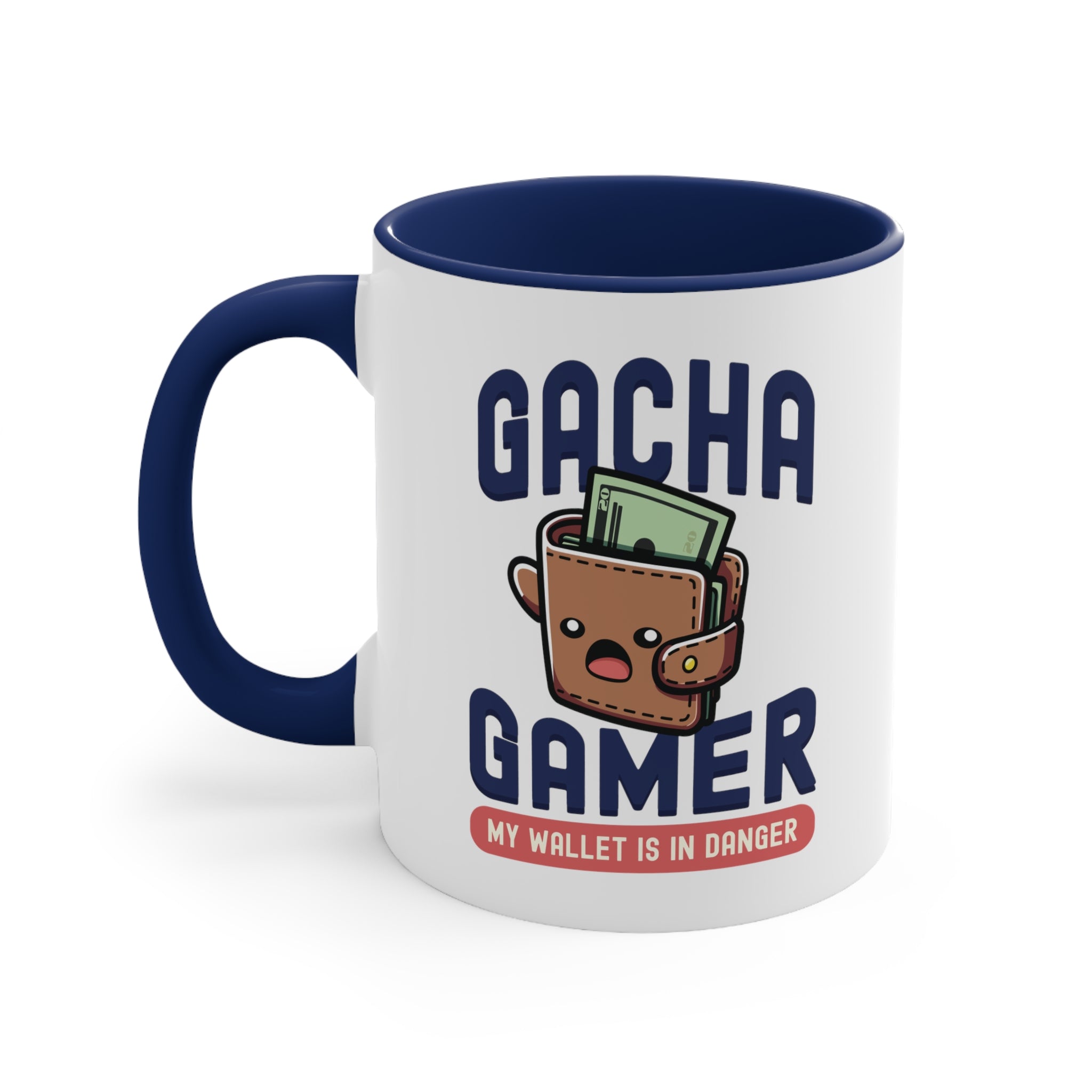 11oz Gacha Gamer My Wallet is in Danger Coffee Mug 11oz Navy 