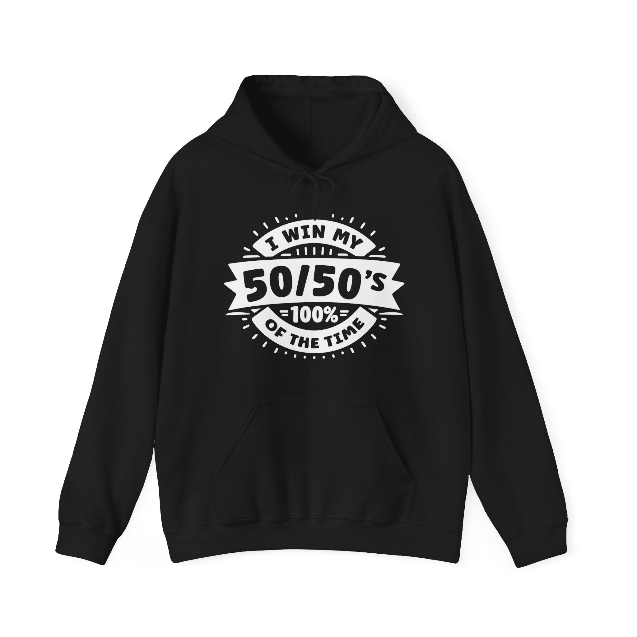 Unisex Gacha 50 50 Winner Hoodie Black S 