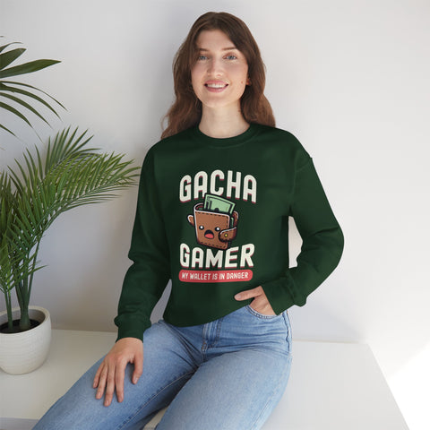 Unisex Gacha Gamer My Wallet is in Trouble Sweatshirt   