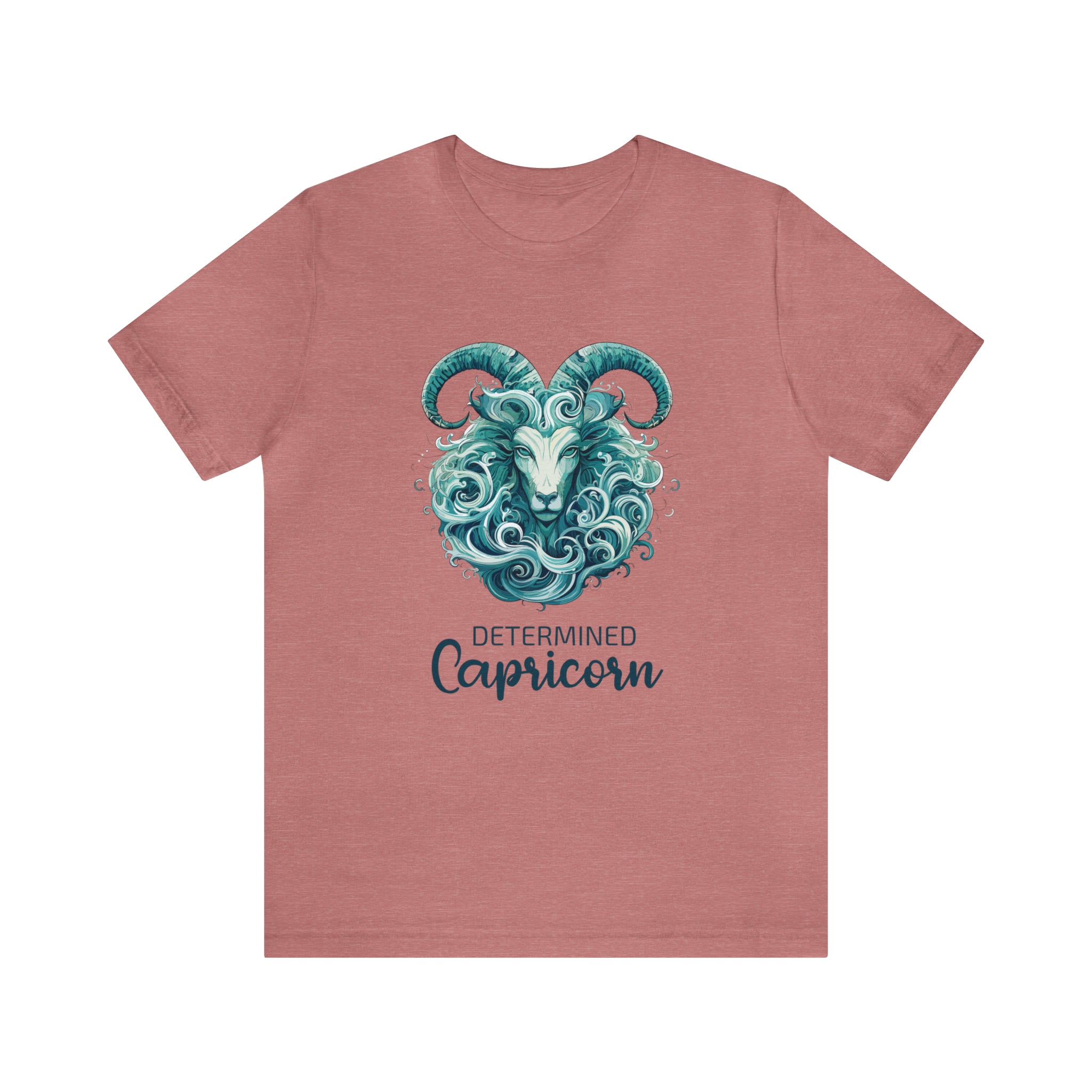 Unisex Capricorn Goat T Shirt Heather Mauve S 