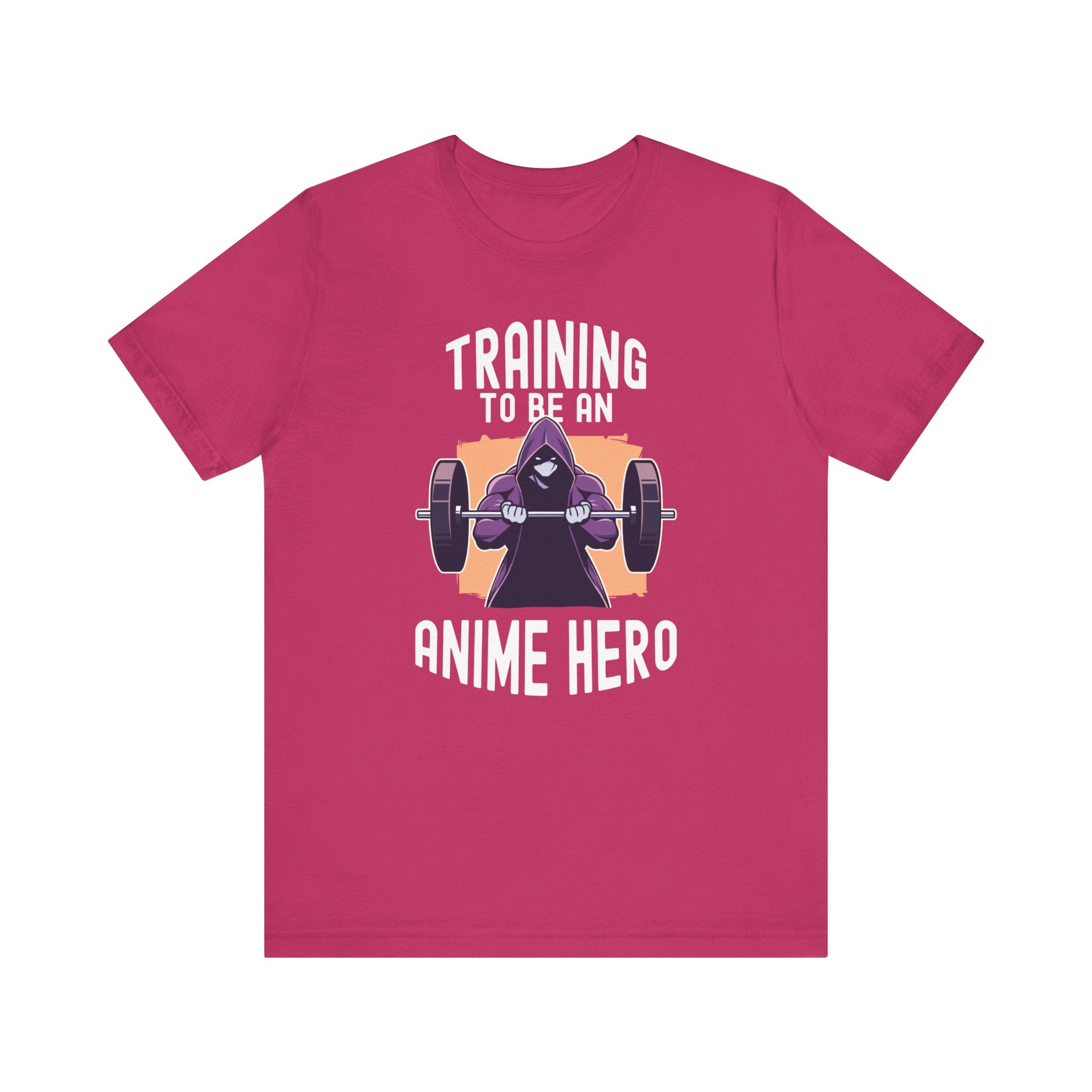 Unisex Training to Be an Anime Hero T Shirt Berry S 