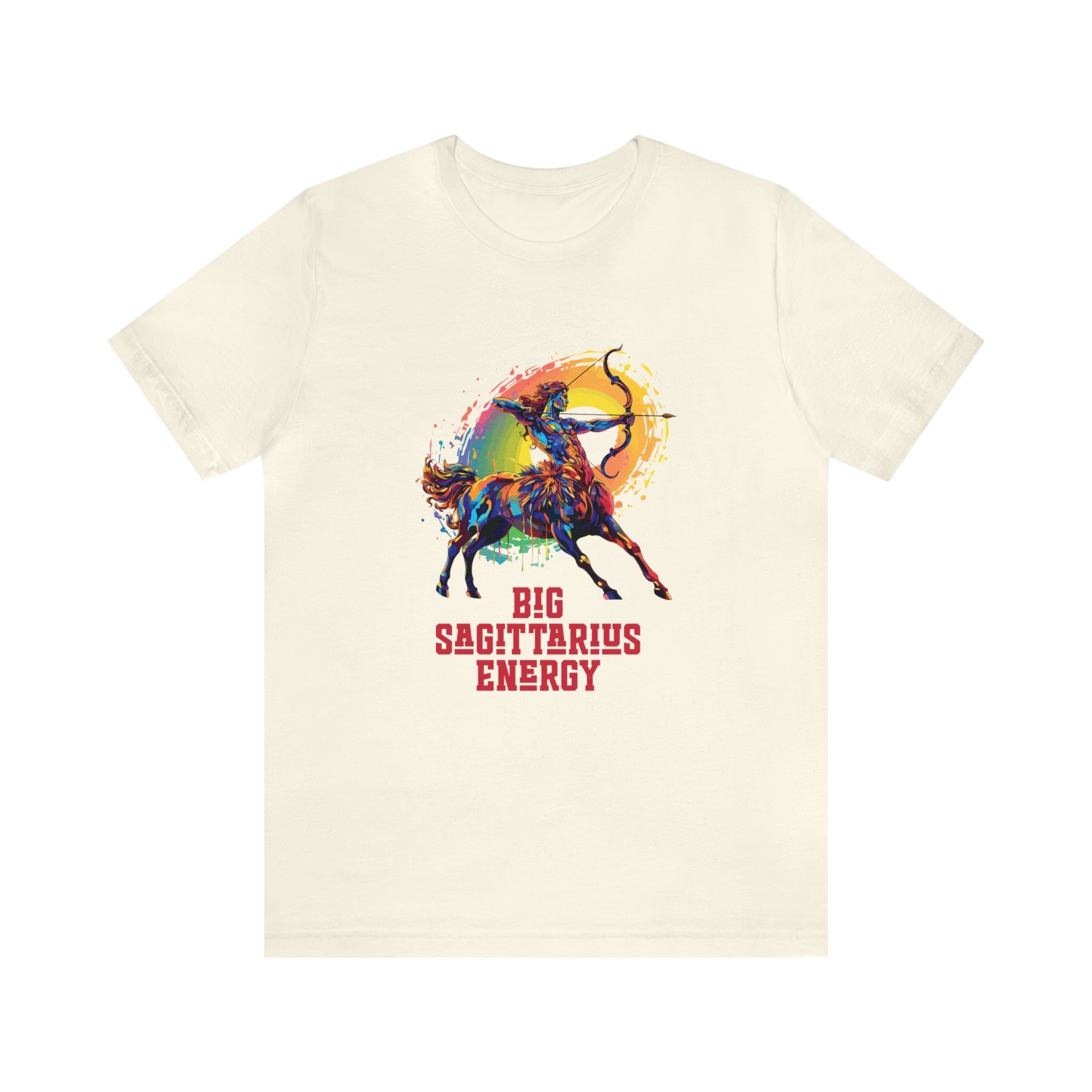 Unisex Big Sagittarius Energy T Shirt Natural S 