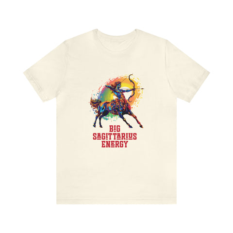 Unisex Big Sagittarius Energy T Shirt Natural S 